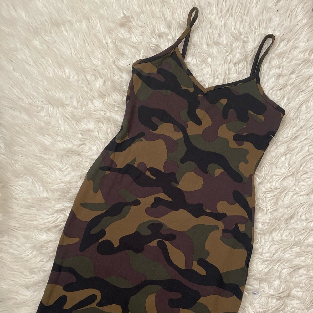 Camo mini dress